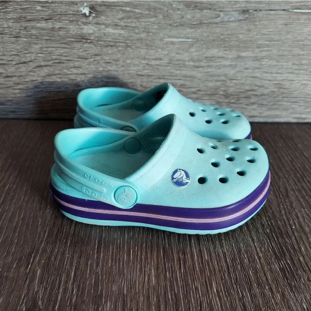 Crocs Crocband Kids Clogs - Ice Blue - Size 5